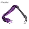 DAVYDAISY 65 cm Púrpura de cuero real Queen Whip Flogger Juego de roles Tortura sexual BDSM Bondage Accesorios sexuales para adultos para parejas AC004 Y18101501