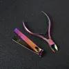 Moda Colorful Rainbow chiodo dell'acciaio inossidabile cuticola Scissor pinza della cuticola del tagliatore morte della pelle Remover Manicure Tools
