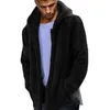 Puimentiua Men Men Hooded Teddy Casat With Pockets Winter Jacket Solid Men casual quente jacke masculino parkas manteau homme hiver