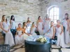 Günstige lange Brautjungfernkleider aus Chiffon, neue 5 verschiedene Stile, bodenlang, elegante Garten-Brautjungfernkleider für Hochzeiten, Abschlussball, Party