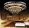 Modern Luxurious Generous Brilliant Stainless Steel LED Crystal Chandeliers Ceiling LightS Fixture Pendant Lamps Intelligent Remote Control