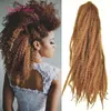 Синтетические монгольские плетеные волосы 18 дюймов AFRO Kinky Curly Marley Brailm Ombre Blonde Наращивание волос Marley Cрючком наращивает наращивания волос