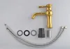 Rolya Patent Design Luxurious Gold Basin Faucet Single Crystal Handle Solid Brass Bathroom Mixer Taps