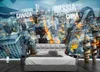 Non-woven Wallpaper Custom Photo Wall Paper Mural Wall papers Home Decor European City night scene