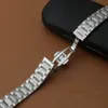 18mm 19mm 20mm 21mm 22mm 23mm Metal Watchbands Armband Silver Silver Solid rostfritt stål Luxury Watch Band Rem Accessories257501573