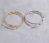 2018 s Mix kleuren 50mm Zilver Goud Grote Hoops Oorbellen Overdreven meisje dame Oorbellen 200pcs100pairs2564