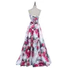 FADISTEE New arrival party satin Printed sexy strapless evening dresses A-line prom dress lace-up Classic formal gown sleeveless