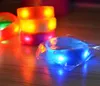 100pcs Sound Control Led Flashing Bracelet Light Up Bangle Wristband Music Activated Night light Club Activity Disco Cheer toy SN243