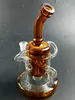 Colorful Tornado Recycler Glass Bongs Showerhead Perc Dab Rigs Klein Recycler Bong Heavy Base Waterpipes Female Joint 14mm With Bowl WP308