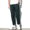 2018 Mężczyźni Casual Plaid Pant Mężczyzna Kobiety Streetwear Moda Hip Harem Spodnie Elastyczne Talia Jogger Spludnie Plus Rozmiar M-5XL