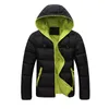 Atacado-Men's Slim Leisure Warm Jacket Hooded Inverno Dick Mantel Parka-Mantel T China Barato Atacado 2016 Outono Inverno