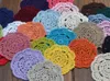500pcs/lot Vintage Diy Handmade 10cm Round Table Mat Crochet Coasters Zakka Doilies Cup Pad Props