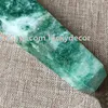 Pipes à fumer en cristal de quartz de jade en pierre naturelle précieuse + filtre en métal sculpté baguettes de tabac en pierres précieuses vertes avec trou de carburateur pour fumer