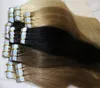 A Grade 1230039039 Silky Straight 100gpack Black Brown Blonde Mixed Ombre Color 100 Indian Human Hair Extensions Skin Wef4602422