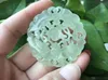 Venda por atacado - Chinese Natural Xiu Jade Esculpido Borboleta flor Amuleto longevidade Jade pingente