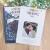 Navy Blue Wedding Inbjudningskort Kort Rektangel Papper Hälsningskort Hollow Out Design Festivet Party Supplies Fashion 1 18cf Bb