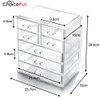 Best Selling Grande Desktop Clear Gavetas Acrílicas Caixão Grande Armazenamento Plástico Composição Cosmética Organizador Para Decorações