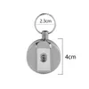 Simple Metal Card Badge Key Holder Stainless Steel Recoil Ring Belt Clip Pull Retractable Key Chain Car Keychain