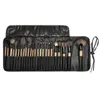 24 pcs portable maquillage professionnel pinceau maquillage brosse avec sac de sac à paupières à paupières en bois Kit de fond de fond de nez