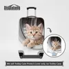 Оптом багажный защитник чемодан чехол для 18-30 дюймов троллейбушка милый кошка животное печать водонепроницаемая пыленепроницаемая устойчивость к царапинам