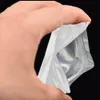 White Glossy Aluminum Foil Bag 100 pcs/lot Bulk Food Smell Proof Package Pouch Heat Seal Mylar Zip Lock Bag