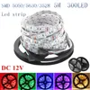 Super Bright 5m 5630 5050 3528 SMD 60led/m Striscia LED Impermeabile Flexiable 300LED Freddo/Puro/Caldo Bianco/Rosso/Blu/Verde 12V