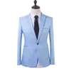 Męskie garnitury Blazers Mężczyźni Slim Fit Business Leisure One Button Formal Dwuczęściowy garnitur na wesele pana młodego