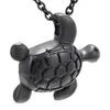 Havssköldpadda Rostfritt stålkräm Urn Halsband Hängsmycke Ashhållare Mini Keepsake Memorial Smycken för mänsklig aska