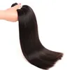 Indisk Obehandlat Virgin Human Hair 30-38INch Body Wave Silky Rak 3 Stycken / Många Naturfärg Partihandel 38 "Remy Dubbel Hårväv