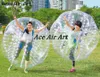 Bola de pára -choque inflável médio transparente redondo com depressão de superfície fixa de corda dentro de atividades de competição e recreação