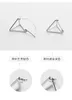 Simple and creative stud geometric three-dimensional triangular hollow earrings personalized cool earrings accessories wholesale