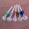 Colorful Glass Pyrex Oil Burner Pipes Unique Shape Glass Spoon Pipes Mini Smoking Hand Pipes SW27