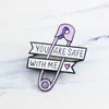 Miss Zoe Paars Papier Clip Emaille Pins Little Heart Broche Gift Icoon Badge Denim Jeans Revers Pin Kleding Cap Creative Gift Meisje