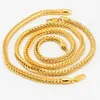 Jewelry Set Massive Fashion Accessories 18k Yellow Gold Filled Solid Womens Mens Necklace Bracelet Bone Chain Link