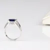 Мужские модные подарки ювелирные изделия из белого золота сапфир CZ Циркон обручальный кольцо кольцо новогоднее подарок SZ8-13226C
