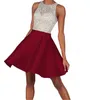 2018 Novo Sexy Seyless Cristal Mini Partido Homecoming Vestido com lantejoulas Cetim para meninas Juniors Juniors Festa de formal de formal BH03