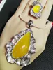 Natuurlijke Chrysanthemum Chrome Hanger Ring Stijl Unieke Nieuwe Europese Return Air Yellow Agate Crystal Necklace