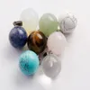 Charms Hot Sell Naturalny Agat Kryształ Kamień Okrągłe Ball Wisiorki DIY Biżuteria Dokonywanie Kolczyki Naszyjnik Dla Kobiet Prezenty Darmowa Wysyłka