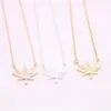 2018 Plant shape pendant necklace Maple leaf pendant necklace designed for women Retail and wholesale mix