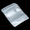 Retail 100Pcs/Lot Stand Up Matte Clear Plastic Food Nuts Snack Powder Storage Bag Doypack Zip lock Valve Packaging Pouches Bag