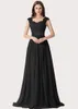 Sexy Plus Size Women Occasion Formal Evening Prom Dresses A Line Sheer Lace Appliques Top Chiffon Skirt Long Bridesmaids Gowns HY4254