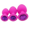 DOMI 3pcs Cristal Bijoux Butt Plug Coloré Jouet Masseur Silicone Anal Plug Sex Toys Y1892003