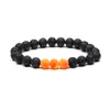 8mm kleurrijke agaat natuurlijke zwarte lava stenen kralen armband etherische olie parfum diffuser armbanden yoga sieraden