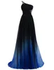 qatar 2024 Free Shipping New Gradient Long A Line Chiffon Evening Dresses Women Formal Gowns Floor-Length Party Gowns HY119