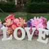 "Love" Drewniane Drewniane Listy White Alfabet Wedding Party Dekoracje