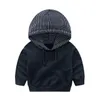 Cootelili 80-130cm mode randig baby tjejer kläder baby pojkar hoodies barn cool hip-hop sweatshirt barn toppar svart vit