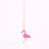 Collier pendentif oiseaux flamant rose à la mode, colliers avec éléments goutte à goutte pour femmes, vente au détail et entier, mix9171076