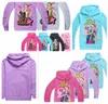 4-12Y Baby Girl Hoodies Jojo Siwa девушки с капюшоном с капюшоном вскользь мультфильм толстовки топы повседневная одежда 12 дизайнов Kka5613