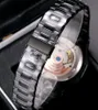 4 färger helt ny lyx Nautilus svart stål 5711 / 1a 40mm Asien 2813 Automatisk rörelse Mens Watch Wrans Transparent Back