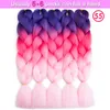 Xpression braiding hair kanekalon synthetic Crochet Braids 24inch 100g Ombre Two Tone jumbo braids Synthetic Hair Extensions2553672